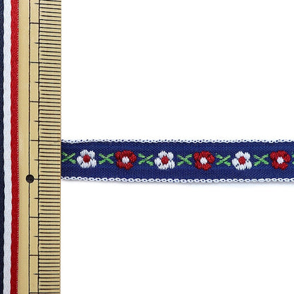 شريط للأشغال اليدوية "شريط تيرولي عرض حوالي 1.1 سم لفة 3 متر أزرق داكن GY-109-7"