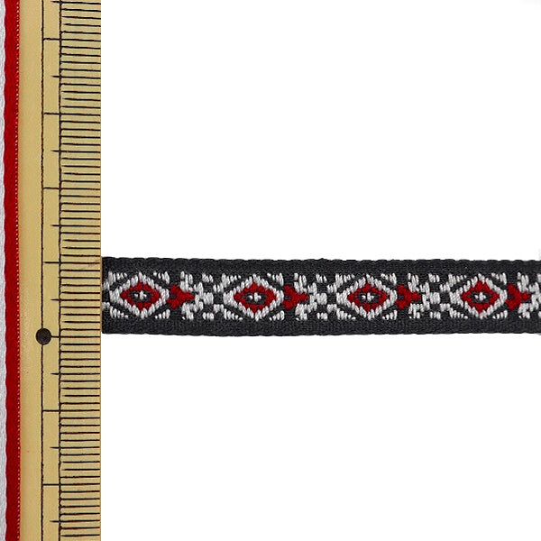 شريط للأشغال اليدوية "شريط تيرولي عرض حوالي 9 مم لفة 3 متر أسود GY-109-12"