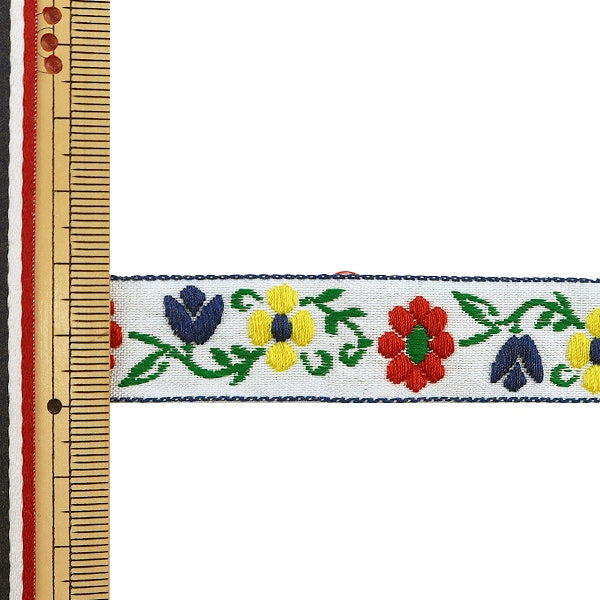 شريط للأشغال اليدوية "شريط تيرولي عرض حوالي 1.4 سم لفة 3 متر أبيض GY-109-13"