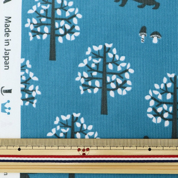 [De la quantité 5] Tissu "Fine appel d'appel enfants avec des enfants et Sushika Forest Blue CDMF-27BL"