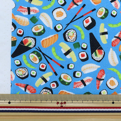 [De la quantité 5] Tissu "USA Cotton Small World Sushi Match Salen Blue Gail-CD8890"