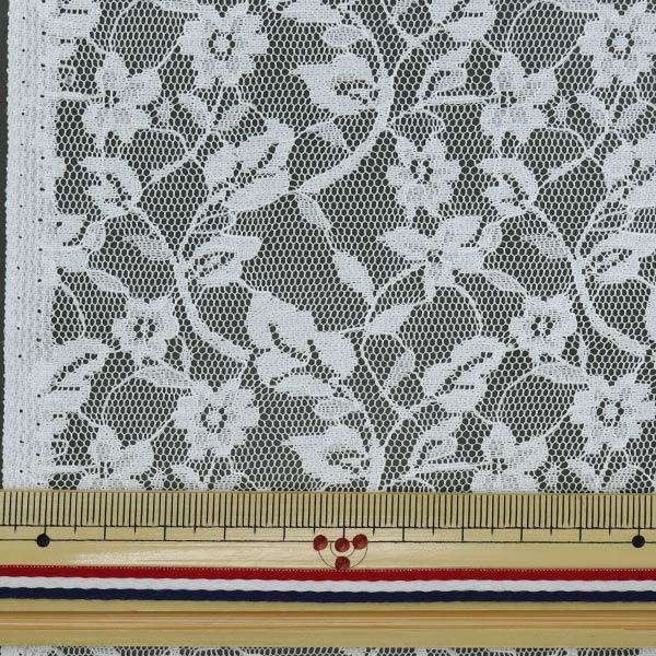 [From quantity 5] Fabric "Russell Lace Off White 14827-2"