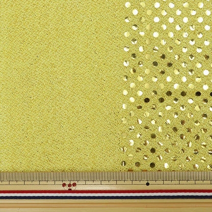 [De la quantité 5] Tissu "Bonheur jaune x or 160311-4"