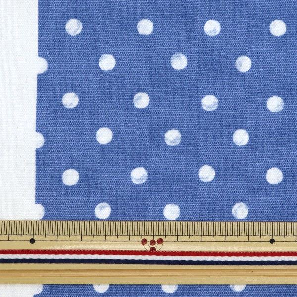 [From quantity 5] Fabric "Antiviral processing Oxford Nuance Color Rafdot Blue PL-DOT-BL]