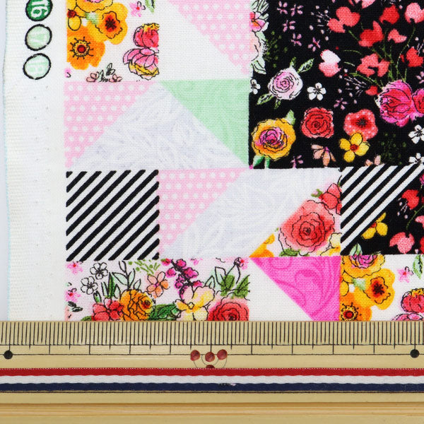 [De la quantité 5] Tissu "USA Cotton a vu Floral patchworkModèle Gail-C8935"