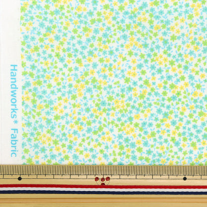 [From quantity 5] Fabric 『Poplin Fio Retention Small Flower Pattern Green FC10352L-C]