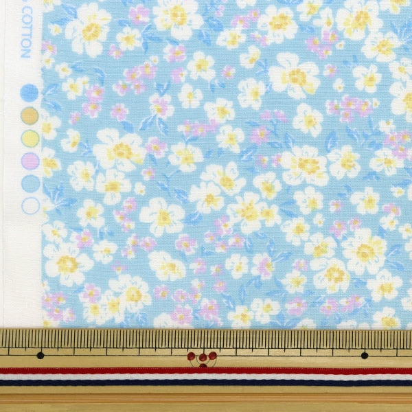 [From quantity 5] Fabric 『Poplin Fio Letter Collection Flower Pattern Pink FC10354L-C]