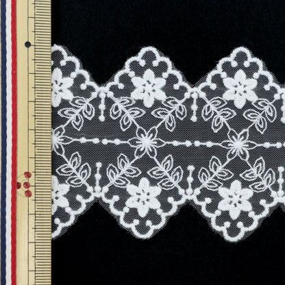 [De la cantidad 5] Raza "Lace White aproximadamente 7 cm de ancho Isy-6-21-1"