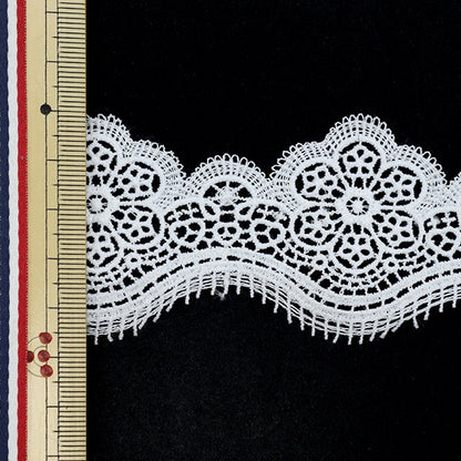 [De la cantidad 5] Raza "Lace White aproximadamente 4.5 cm de ancho Isy-6-21-8"