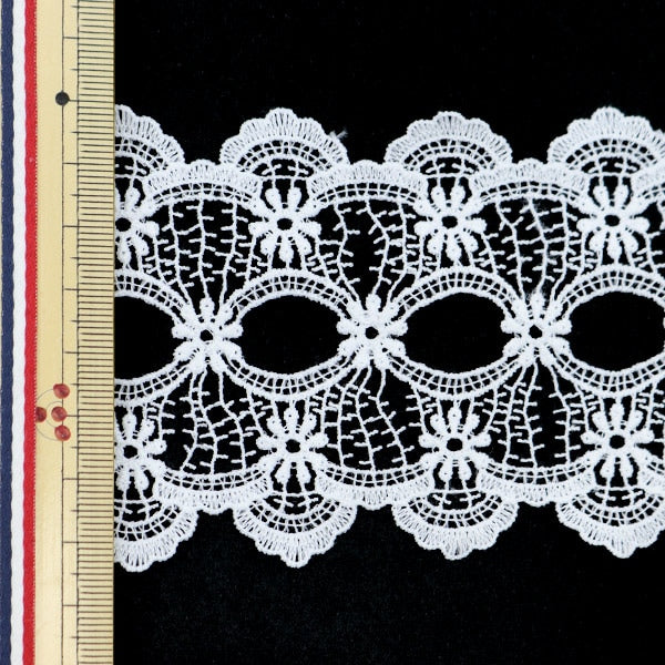 [De la cantidad 5] Raza "Lace White aproximadamente 7,5 cm de ancho Isy-6-21-10"