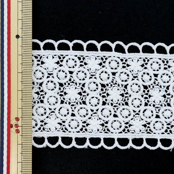 [De la cantidad 5] Raza "Lace White aproximadamente 6 cm de ancho Isy-6-21-12"