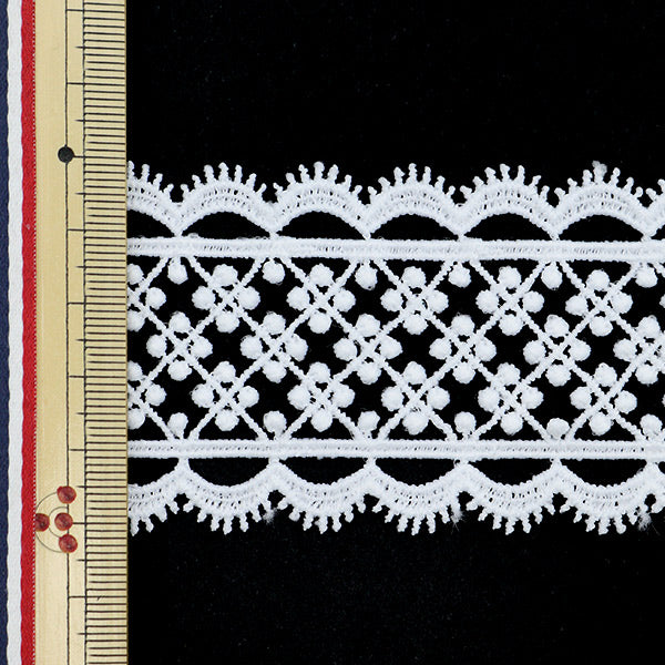 [From quantity 5] Race "Lace White about 5cm width ISY-6-21-21"