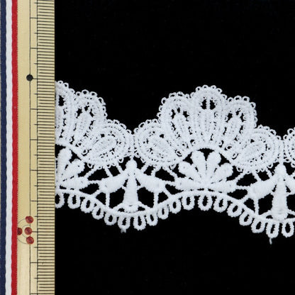 [De la cantidad 5] Raza "Lace White aproximadamente 5 cm de ancho Isy-6-21-23"