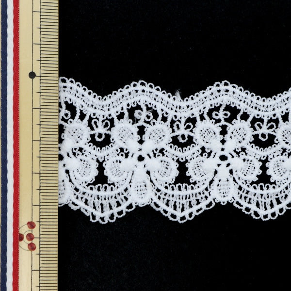 [De la quantité 5] Race "Lace White environ 4,5 cm de largeur ISY-6-21-25"