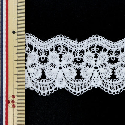 [De la cantidad 5] Raza "Lace White aproximadamente 4.5 cm de ancho Isy-6-21-25"