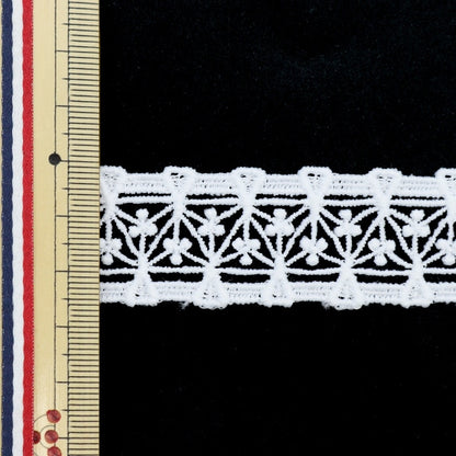 [De la cantidad 5] Raza "Lace White aproximadamente 2.5 cm de ancho Isy-6-21-26"