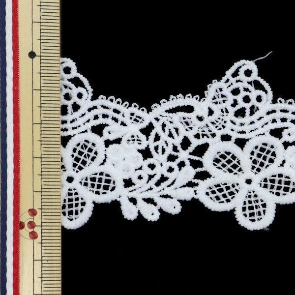 [De la cantidad 5] RACA "Lace White de aproximadamente 5 cm de ancho ISY-6-21-28"