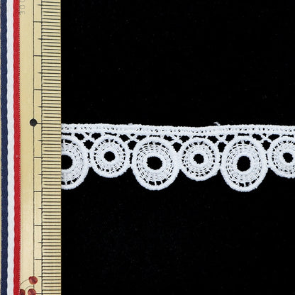 [De la quantité 5] Race "Lace White d'environ 2 cm de largeur Isy-6-21-29"