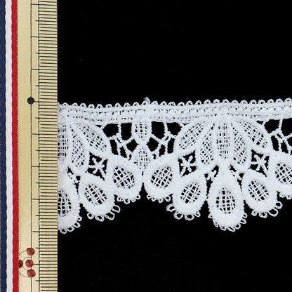 [À partir de 5] Race "Lace White blanc environ 4 cm de largeur ISY-6-21-35"