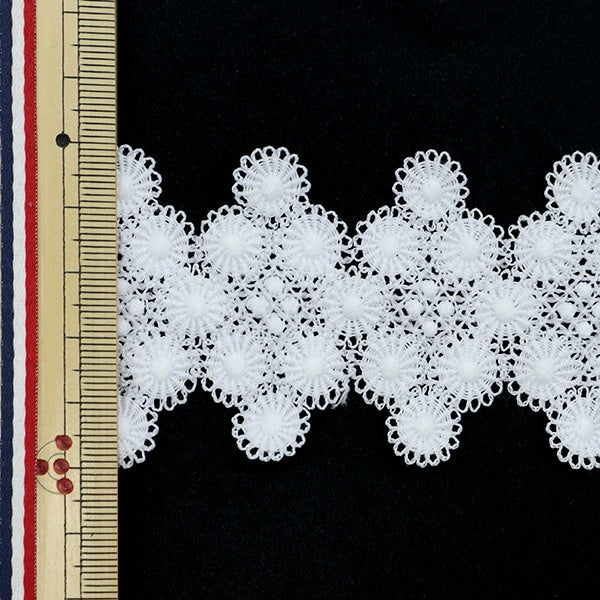 [De la cantidad 5] RACA "Lace White Aproximadamente 5 cm de ancho Isy-6-21-40"