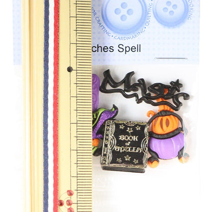 按钮“冷藏纽扣女巫拼写7596”打扮