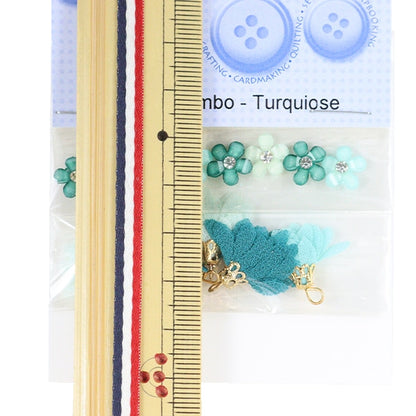 Button "Chilled button Flower Combo Turq 10271" Dress it Up