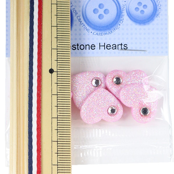 Pulsante "Pulsante freddo Rhinestone Hearts 10405" Vestilo