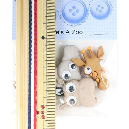 Button "Chilled Button Life ist ein Zoo 10417" Ziehen Sie es an