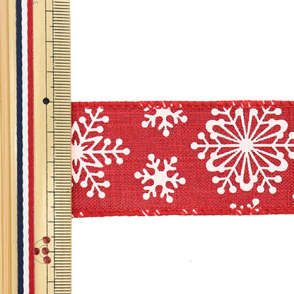 Nastro "nastro di circa 38 mm di larghezza x circa 2,5 m di scintille di neve arrotolato Red No7" OMAE