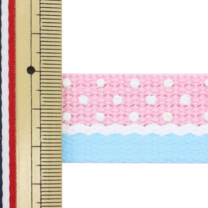 [From quantity 5] Handicraft tape "Customize me! Tape 25mm wide strawberry pattern LGT-5B" KOKKA