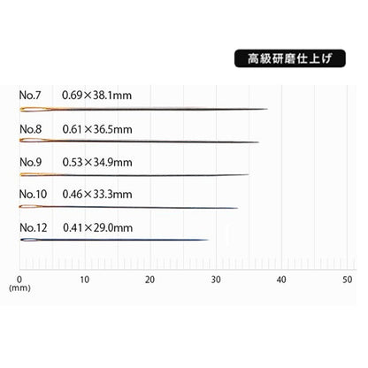 손바느질 바늘 "프랑스자수손 구색 Fine No. 8 THN-024] 튤립 튤립