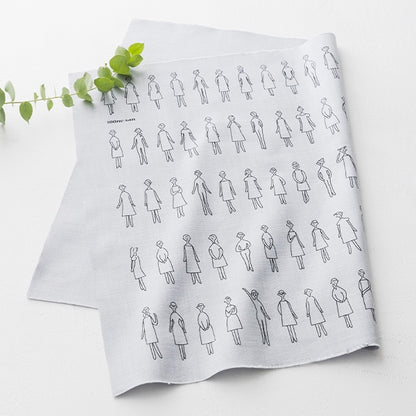 Embroidery Fabric "100 Neosan Cut Cloth Smoky Blue Kazue Nakajima 222101-31] ​​Lecieen Lecien COSMO Cosmo