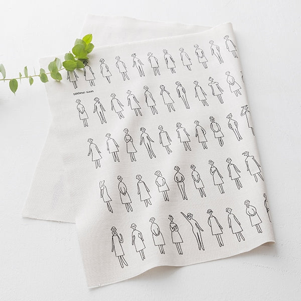 Embroidery Fabric "100 Neosan Cut Cloth Pale Gray Kazue Nakajima 222101-93] Lecieen Lecien COSMO Cosmo