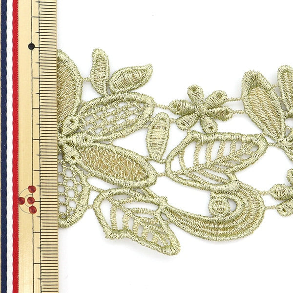 [From quantity 5] HandicraftTrim "Metallic lace width about 7cm gold GY-99-19-5"