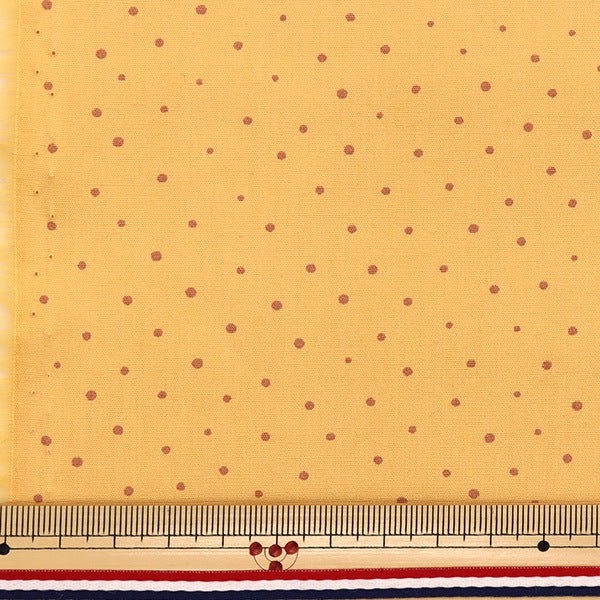 [From quantity 5] Fabric "Broad Nuance Color Dot Pattern Safran Yellow YU10445-D"