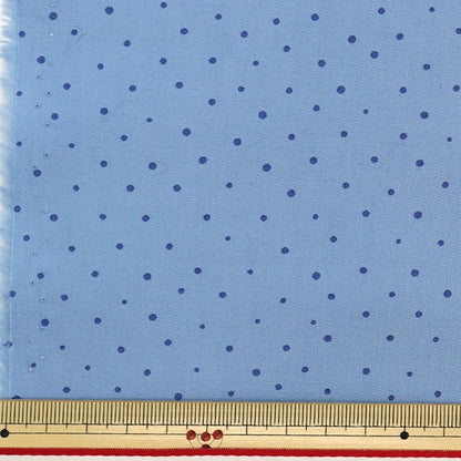 [From quantity 5] Fabric "Broad nuance color dot pattern dust blue YU10445-F"