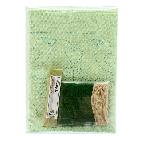 Kit de bordado "Kit de flores de la mano de mano Sashiko World Inglaterra pájaros KSW-028" Tulip Tulip