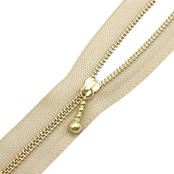 ファスナー 『玉付ゴールドファスナー 20cm 572番色 3MGC-20572』 YKK