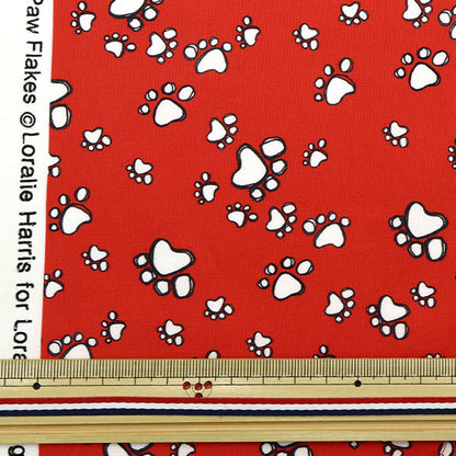 [الكمية من 5] الأقمشة "USA Cotton LORALIE DESIGNS Paw Flakes 692-476"