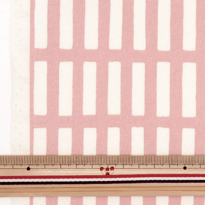 [De la quantité 5] Tissu "FrançaisOxford Lattice Smoky Pink 38074-1B"