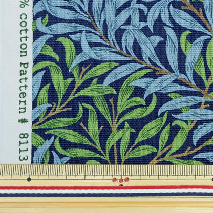 [From quantity 5] Fabric "Moda Best of Morris Best of Morris Oxford Willow Bow Deep Blue 8113-44T]