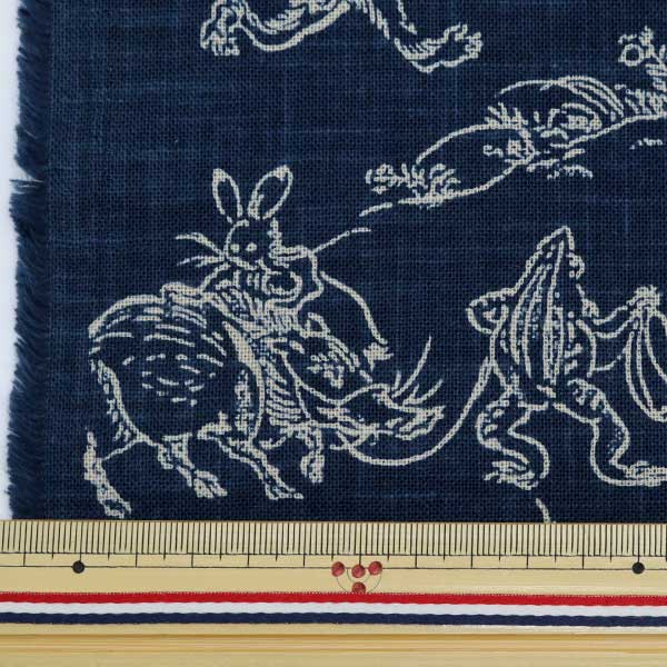 [De la quantité 5] tissu "Coton tissu indigo couleur nuage oiseau bête 戲 戲 戲 風 風 風 風 風 風 風 風 風 戲 戲 戲 戲】】】