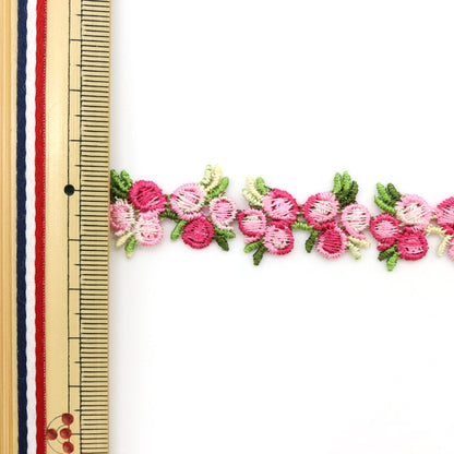 [來自數量5]種族“花圖案種族2021粉紅色CHLA2101”