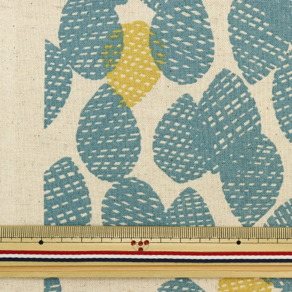 [From quantity 5] Fabric "Cotton hemp canvas LE DEPART Drop Blue 142-1272-A2"