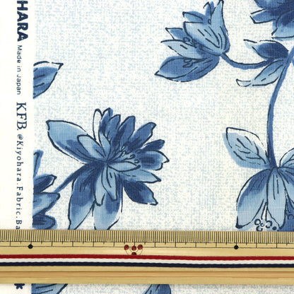 [From quantity 5] Fabric "Emiko Collection Slab Cross Indigo (Indigo) Off White Sec2403-OW"