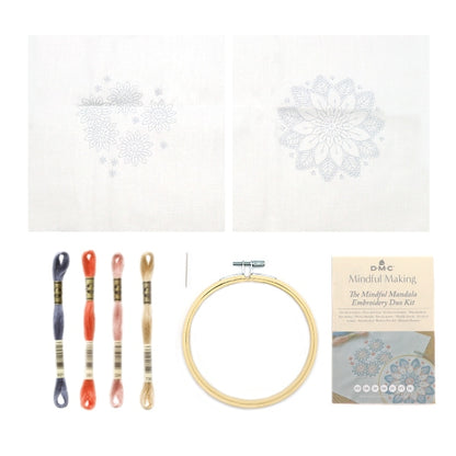 Embroidery kit "Mindful Ness Mind Full Mandala Embroy Dary Duri Duri Duo Kit TB168" DMC Dewhem Sea