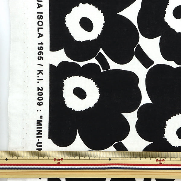 [De la cantidad 5] tela "marimekko mini unico negro 066475-190 (hecho por finlandés)"