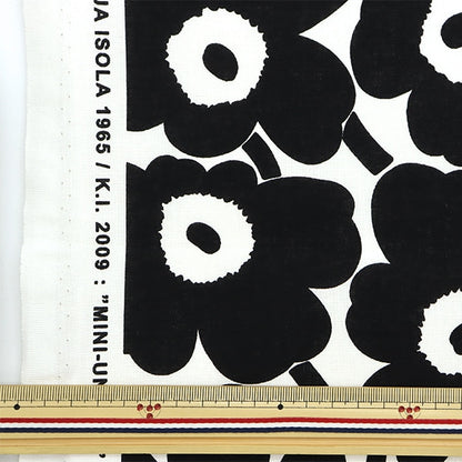 [수량 5에서] 천・원단 "Marimekko Mini Unikko Black 066475-190 (핀란드에 의해 만들어진)"