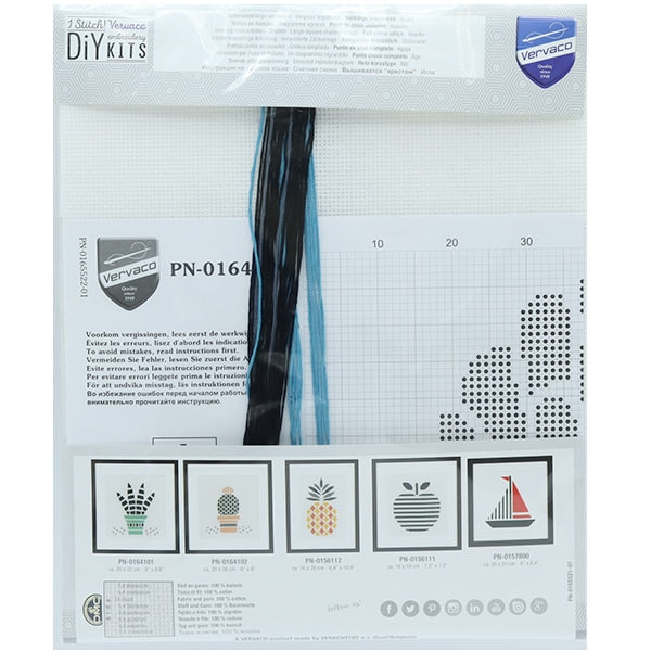 ImportEmbroidery kit "LANARTE Succulents Blue PN-0164100"