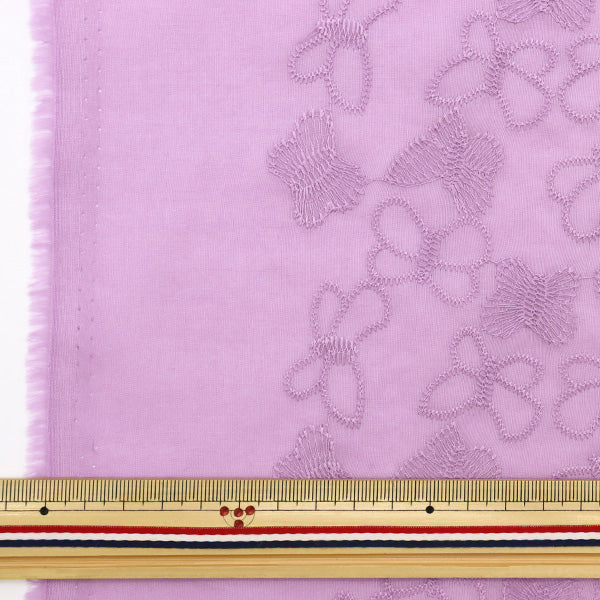 [De la cantidad 5] Fabric "Eyetet Lace Choco Lavender KOF-50-LV"